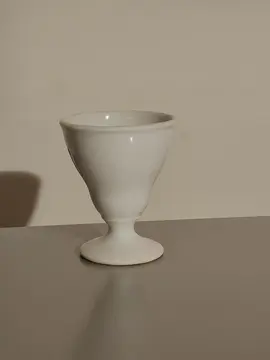Coquetier céramique blanches vernie