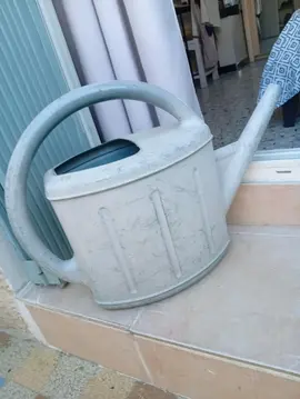 2 arrosoirs, 2 jardinières plastique,sujets de déco jardin