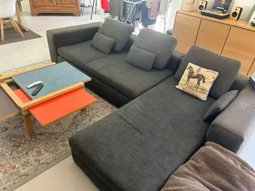 Canapé d'angle Habitat — Tissu anthracite - A Retirer à Pujaudran