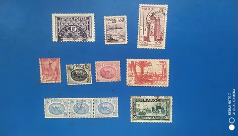 timbres colonie, lot 258 (Maroc+Tunisie)