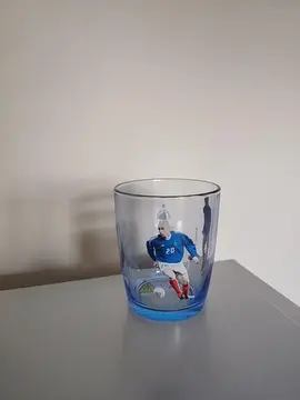 Verre bleu footballeurs "Nutella"