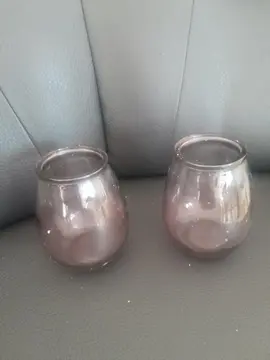 2 bougeoirs/ vases