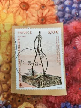 Timbre oblitéré Giacometti