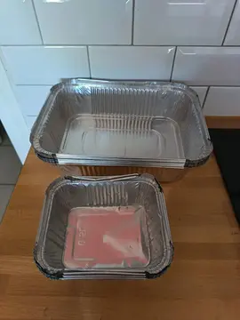 lot de barquettes en aluminium jetables