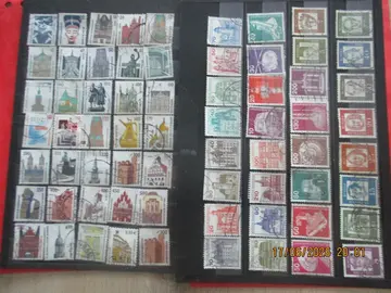 67 timbres oblitérés différents Allemagne de l'Ouest