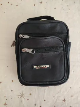 RÉSERVÉ - Pochette homme en tissu noir