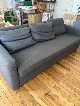 canapé convertible gris