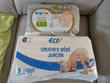 2 PAQUETS DE COUCHES BEBE NEUVES