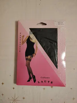 Collant fantaisie noir "LAUVE" - Taille MOYEN