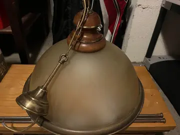 abat jour en verre ancien
