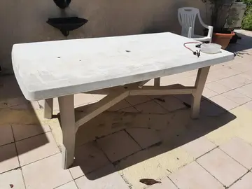 Table en PVC dimensions 1mx180