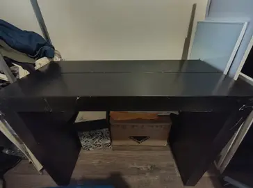Table bois foncé + rallonge