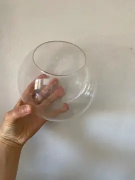 vase en verre a accrocher au mur