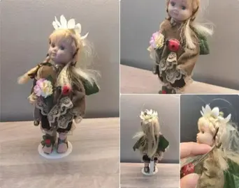 URGENT Fée de la forêt (farfadet/elfe) en porcelaine