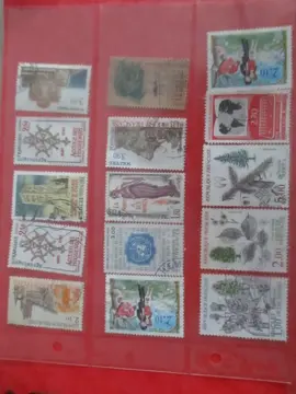 15 timbres oblitérés france 1985