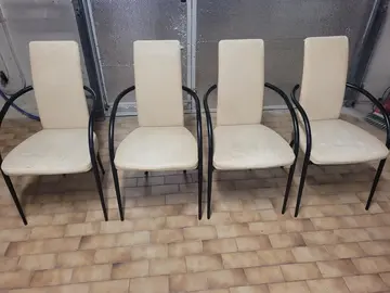 lot 4 chaises métal années 1970