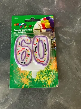 Bougie anniversaire de 60 ans