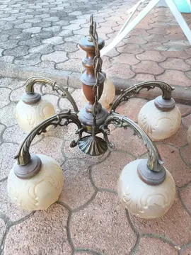 Lustre d'époque et 2 appliques