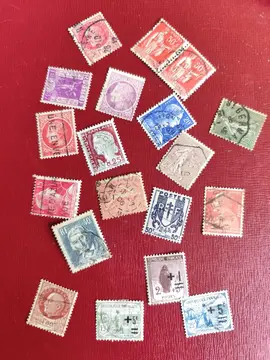 lot unique timbres anciens Français