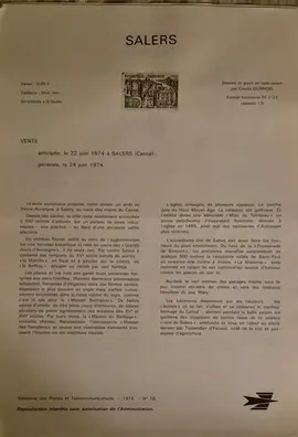 Timbres - notices philatéliques - 1974 (lot5)