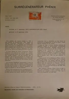 Timbres - notices philatéliques - 1974 (lot6)