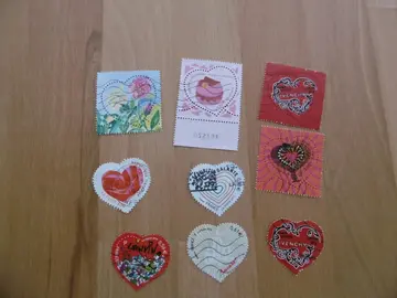 Timbres COEURS LOT 2