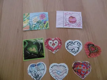 Timbres COEURS LOT 3