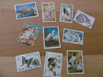 Timbres ANIMAUX FRANCE LOT 7