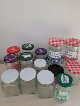 lots pots en verre