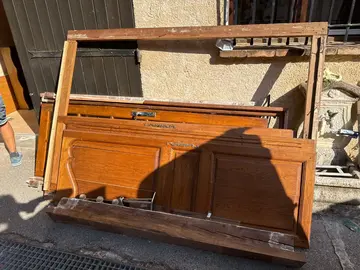 double porte en bois massif à encastrer