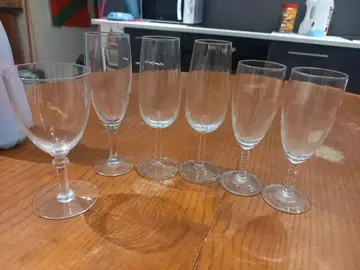 lot de flute a champagne neuve en cristal