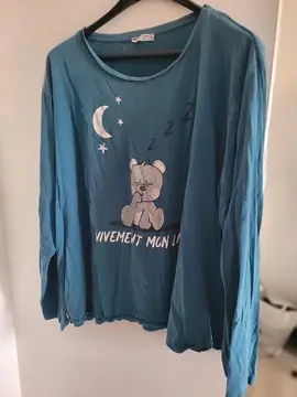 t shirt de pyjama manche longue pour femme dessin qui part laver taille 3 xl