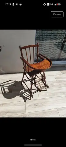 chaise haute pour enfants vintage