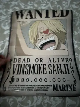 affiche one piece sanji déchiré sur l’un des côtés