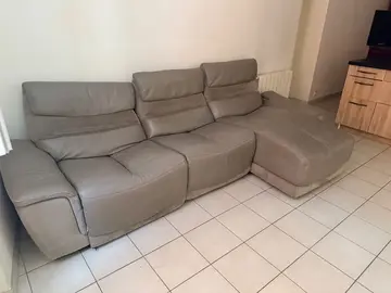 salon cuir et sommier tapissier +matelas