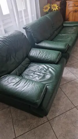 CANAPE CUIR ET FAUTEUIL