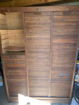 meuble rideau bois