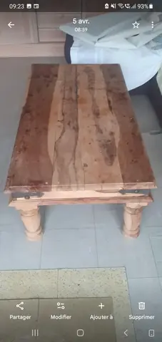 Table basse lourde