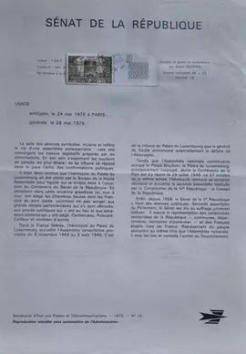 Timbres - notices philatéliques - 1975 (lot3)