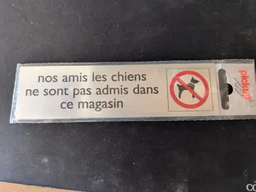 plaquette chien non admis
