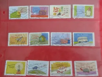 12 timbres France oblitérés - 2014 - Ensemble agissons pour l'avenir du climat