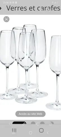 lot de 6 flutes à champagne