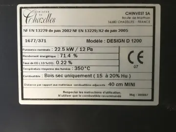 poêle à bois de marque Chazelle