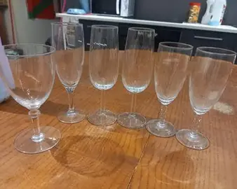Lot de flute a champagne neuve en cristal