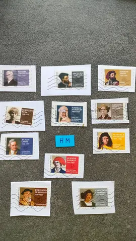 Timbres français série "les grands voyageurs" lot AM
