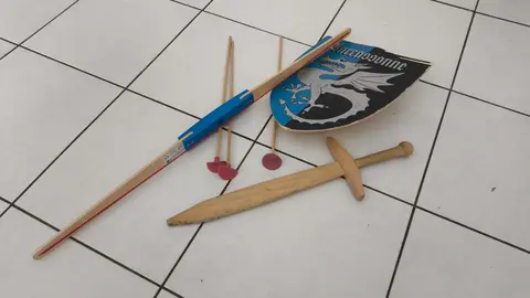 arc et bouclier avec épée