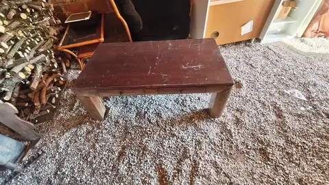 Table basse en bois 4 tiroir