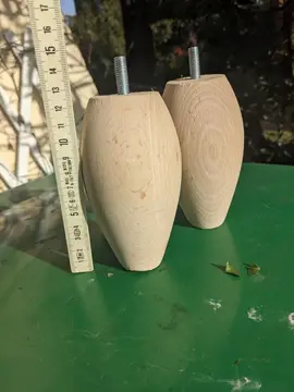 Lot de 2 pieds de lit de 12 cm en hêtre