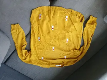 sous pull ou t shirt manches longues jaune chats taille 38