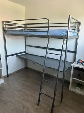 Lit mezzanine IKEA avec bureau + matelas